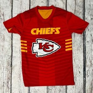 KC Chiefs Flag Football Kansas City Boys Kids Reversible Jersey Youth